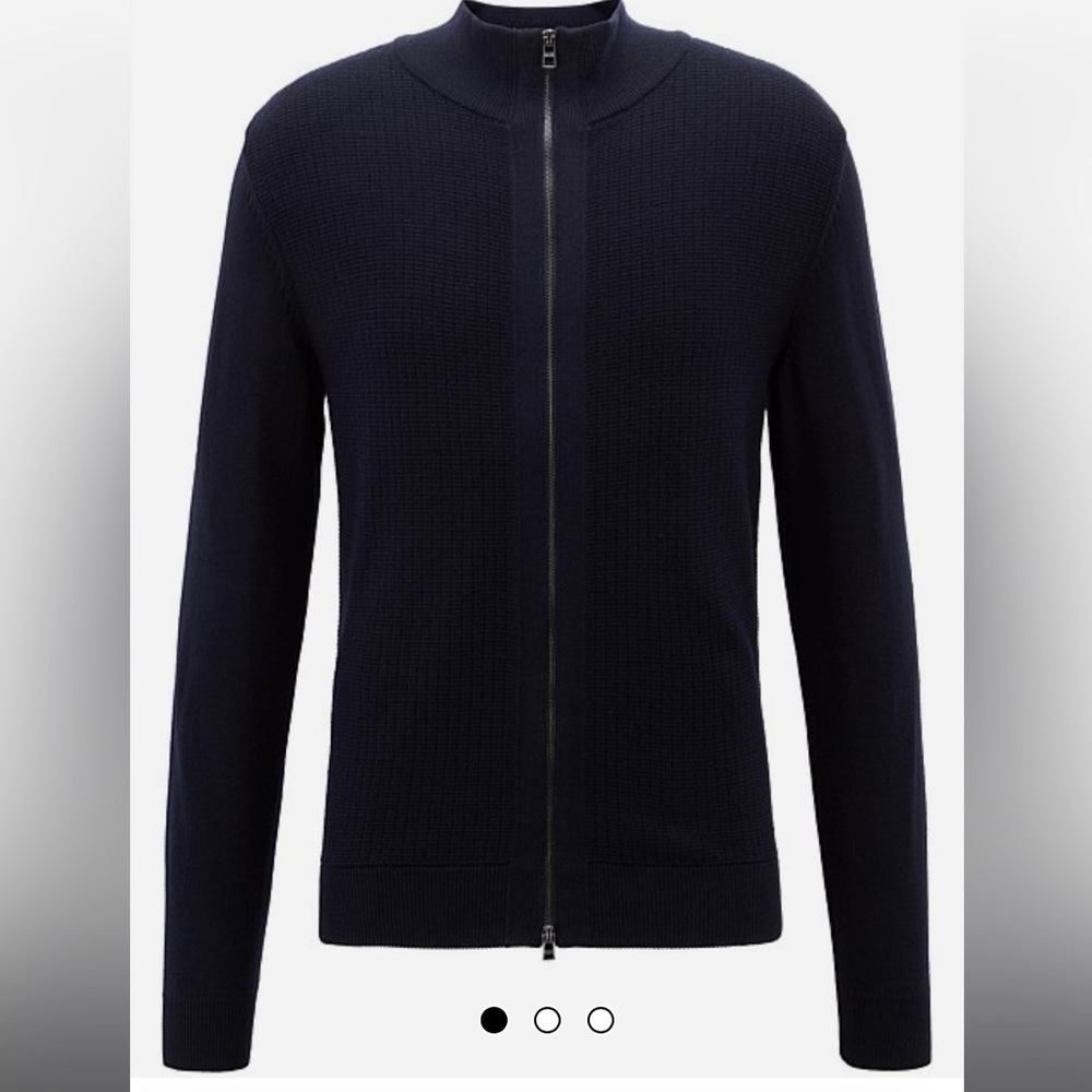 cardigan by BOSS Menswear, knitted in pure Italian merino wool